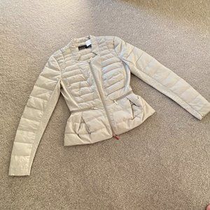 Karen Millen Spring Jacket in Light Gray Fashionable and Trendy US4 UK8 EU36